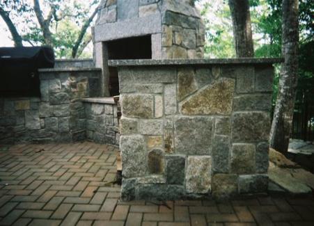 Granite Outdoor Kitchen And Granite fireplace.