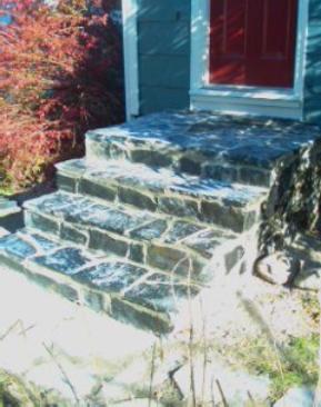 Stone steps restoration